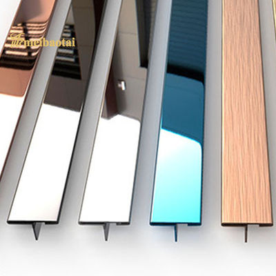 Trim Ubin Efek Stainless Steel 3048mm, Strip Ubin Stainless Steel 304