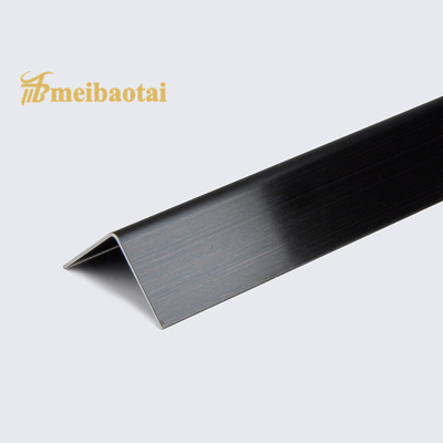 Black Brushed Stainless Steel Tile Trim V Shape DIN Standard