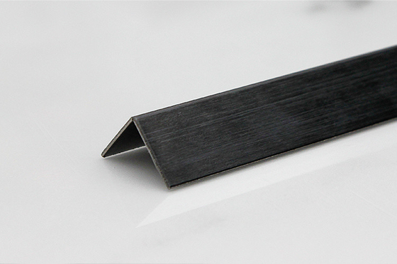Black Brushed Stainless Steel Tile Trim V Shape DIN Standard