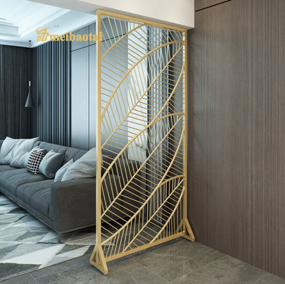PVD Gold Coated Stainless Steel Room Partition GB Standard 3cm Thick
