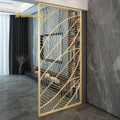 PVD Gold Coated Stainless Steel Room Partition GB Standard 3cm Thick