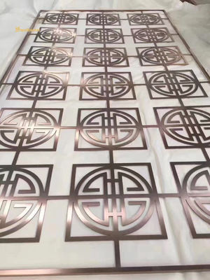 Harga bagus Ukuran yang dapat disesuaikan Mirror Hairline Stainless Steel Room Divider Grade 201 on line