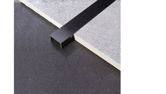 Dekoratif 12mm Biru PVD dilapisi 304 stainless steel U Trim Tile Edge