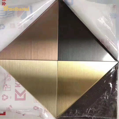 Harga bagus Ukuran empat kaki 0,65 mm Ketebalan 201 Grade Brushed PVD Coated Dekoratif Lembar Baja Resipi on line