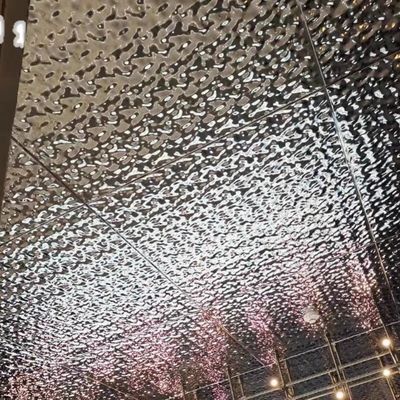 Harga bagus 1219x2438mm Cermin Perak Stainless Steel Gelombang Air Bentuk Datar untuk Plafon dan Dinding Dekoratif on line