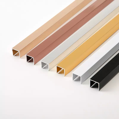Profil U Trim tepi stainless steel berwarna-warni Berbagai Ukuran