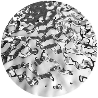 304 Grade Silver Mirror Glossy Water Ripple Pattern Stainless Steel Dekoratif Plat Dilapisi Dingin