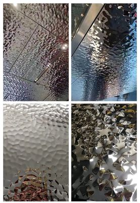 Harga bagus Ss304 201mm Mirror Color Water Ripple Sheet Dekorasi Booth, Langit-langit, Dinding, Piala on line