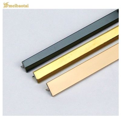 Harga bagus 2440mm Panjang Stainless Steel Tile Trim untuk pemasangan yang mudah on line