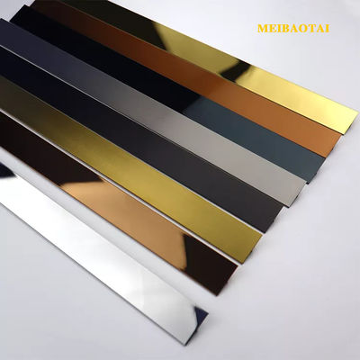 Harga yang bagus 10FT Panjang Stainless Steel Tile Trim Profil Dekoratif T Berbentuk 304 Grade Untuk Dinding on line