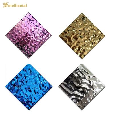 Harga bagus SS304 201 Cermin Warna Riak Air Lembaran Stainless Steel Plat Dekorasi 4 * 8ft on line