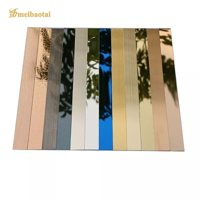 10mm Stainless Steel Tile Trim Untuk Dekorasi Sudut Strip Datar Disikat