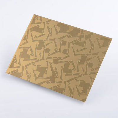 Dekorasi lift khusus 304 Stainless Steel Etched Sheet 1219x2438mm untuk desain arsitektur