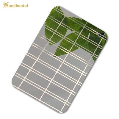 1.00mm Ketebalan Kelas 304 Lembar stainless steel yang diukir untuk pelat dekoratif eksterior
