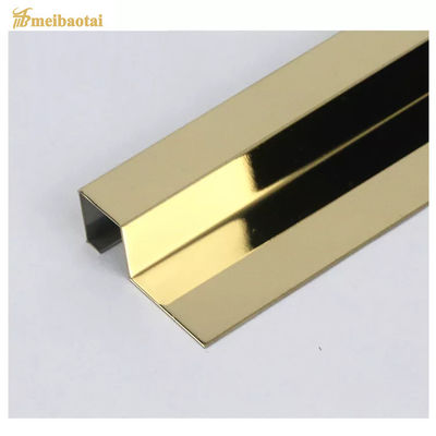 Harga bagus 304 stainless steel U Profile Corner Tile Trim 10FT panjang untuk perlindungan tepi on line