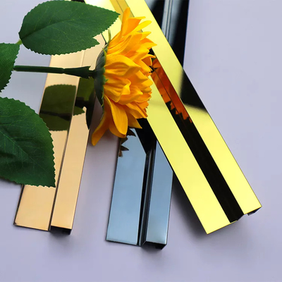 Disesuaikan Punch Gratis Stainless Steel Corner Strip Dekorasi Tile Trim