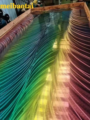 Laser Pattern Rainbow Stainless Steel Sheet Office Hall Club Dekorasi Lobi Hotel