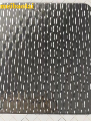 Ketebalan 1.0mm Timbul Lembaran Baja Tahan Karat Emas Cap Cermin Selesai Celah Tepi