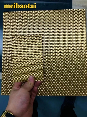 Golden Blue Silver Color Embossed Stainless Steel Sheet Panel Dinding Cermin 4x8 Kaki