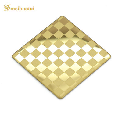 8K Mirror Finish Gold Etching Sustainable Cold Rolled Plate dan SS