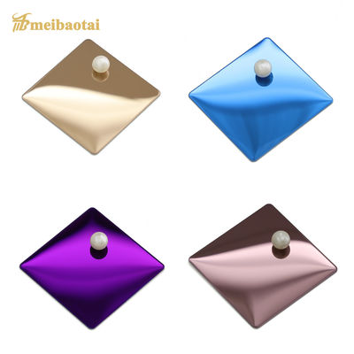 Harga bagus PVD Plating Mirror Dekoratif Lembar stainless steel 4x8 0.6mm Ketebalan on line