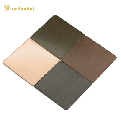 Harga yang bagus Tembaga Antik Dekorasi Stainless Steel Lembaran Logam Getaran Sandblasted on line