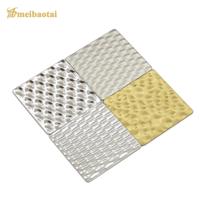 Lembar Warna Stainless Steel Ss304 Polandia Emas Timbul Dicap