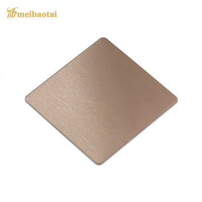 Lembaran Dekoratif Stainless Steel Rose Gold Matte Finish Ukuran 4x8 Tebal 0.65mm Dilapisi PVD