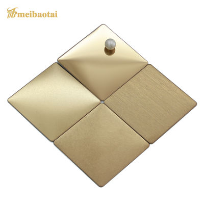 Gold Rose Green Sustainable Cold Rolled Stainless Steel Plate 4 kaki untuk aplikasi dekoratif