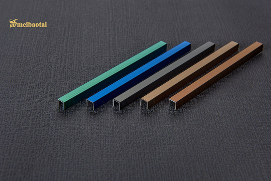 304 Stainless Steel Tile Potong U Slot Warna Cermin Selesai Ukuran u6-u50