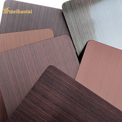 Anti Perunggu Garis Rambut Stainless Steel Sheet AFP Selesai Empat Kaki