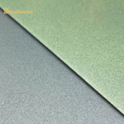 Harga bagus Warna Perak Hijau Sandblasted Stainless Steel Sheet ss304 201 1219x2438mm on line