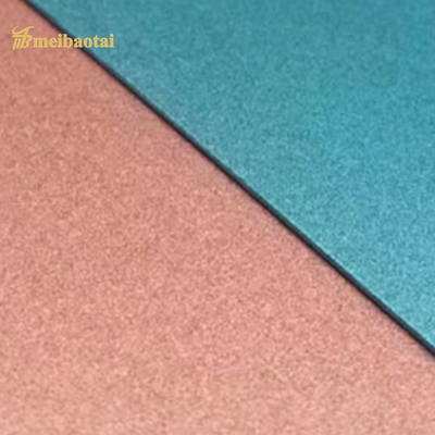 Pink Blue Hairline Stainless Steel Lembaran Sandblasted 0.45mm Tebal