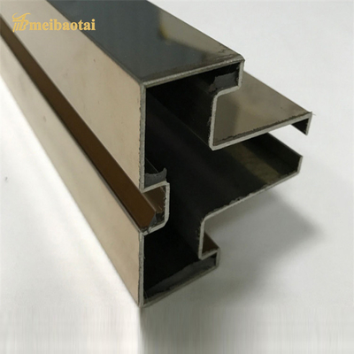 Trim Ubin Stainless Steel Grade 304 Berbentuk Tidak Beraturan Hiasi Tepi Dinding