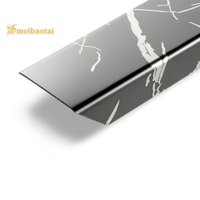 Stainless Steel Lantai Transisi Strip Profil L Trim Ubin L Berkelanjutan