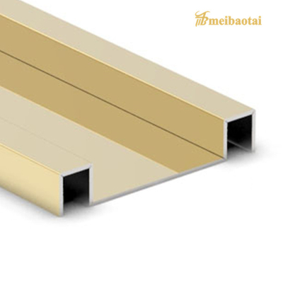 Grade 304 Stainless Steel Tile Potong Ketebalan 0,65mm Hiasi Tepi Dinding