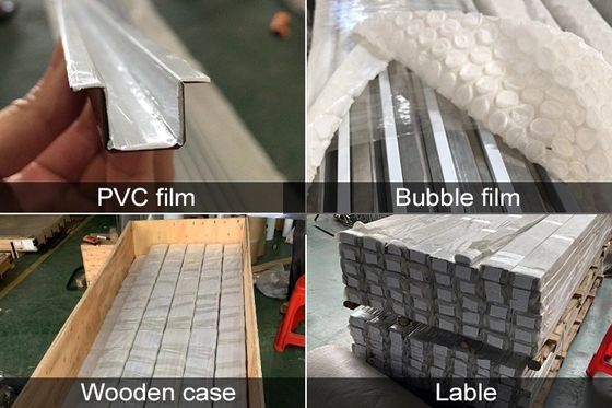 Harga bagus Metal stainless steel Tile Trim Dekoratif Profil U Dengan V Groove on line