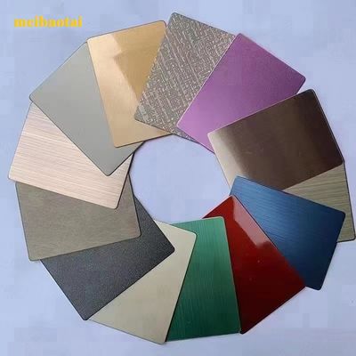 Mirror Finish Dekoratif Lembar stainless steel 4x8 Ukuran 0,6mm Ketebalan untuk dekorasi dinding dan langit-langit yang elegan