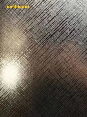 warna perunggu mengukir sikat hariline stainless steel warna lembar hiasan piring