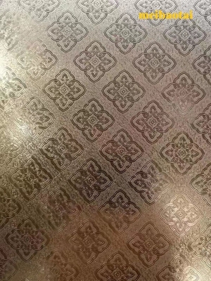 Silver Mirror Etched Stainless Steel Sheet Ketebalan 1mm Standar DIN