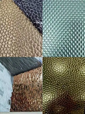 Lembaran Baja Tahan Karat Bertekstur Dilapisi Warna Tebal 0,85mm dengan Film PVC Ganda untuk Penggunaan Dekoratif