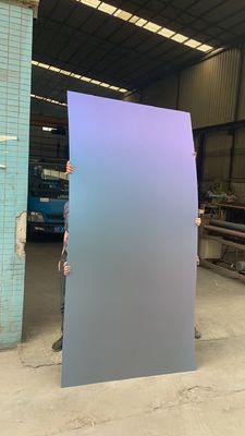 Harga bagus 201 304 Gradient Biru Merah Lembar Baja Ringan Pintu Dekorasi Hotel on line