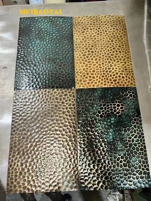 Harga bagus 4*8FT Antique Color Stainless Steel Embossed Sheet Ketebalan 0,85mm on line