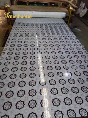 Harga bagus Etching stainless steel dekorasi lembaran empat kaki 1.0mm on line