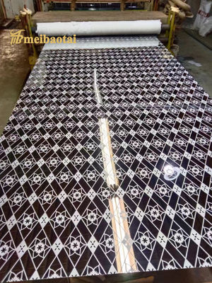 Lembaran Dekoratif Lift Baja Tahan Karat 304 Pola Etsa 4x8