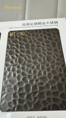 304 Stainless Steel Dekoratif Stamped Sheet dengan PVD Color Coated Honeycomb Desain dalam 1219x2438mm Ukuran