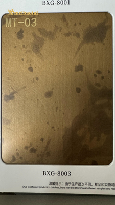 Gaya Baru Garis Rambut Perunggu Warna Stainless Steel Sheet Piring Dekorasi