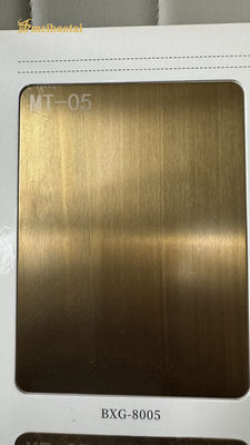 Harga bagus Antique Bronze Hairline Standbast Stainless Steel Sheet Dekorasi hotel, Wall on line