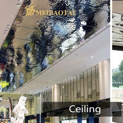 Harga bagus Ss304 201 0.65mm Cermin Air Ripple Sheet Dekorasi Langit-langit, dinding on line