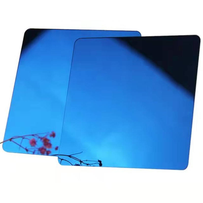 4*8FT Blue Mirror Pvd Color Coating Stainless Steel Sheet Plate Dekorasi
